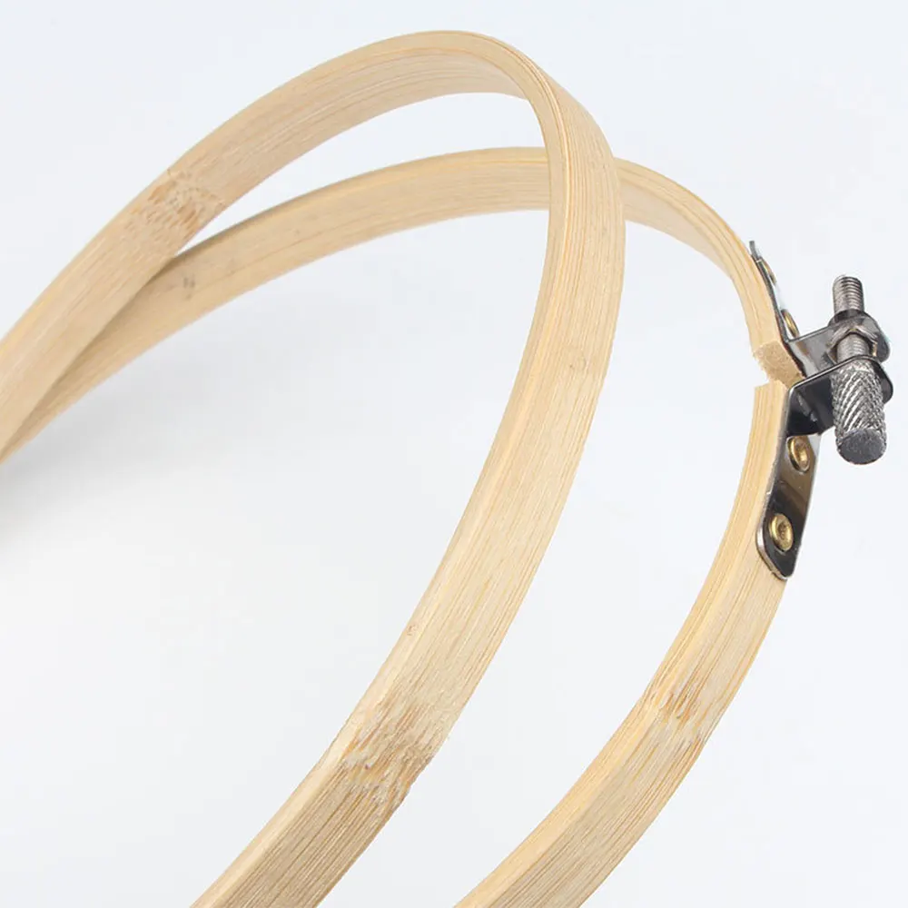 Light Yellow Embroidery Hoop Circle Tent Ring Useful Profession Gift Sewing Art Practical Round Frame for Craft Bamboo Alloy | Дом и сад