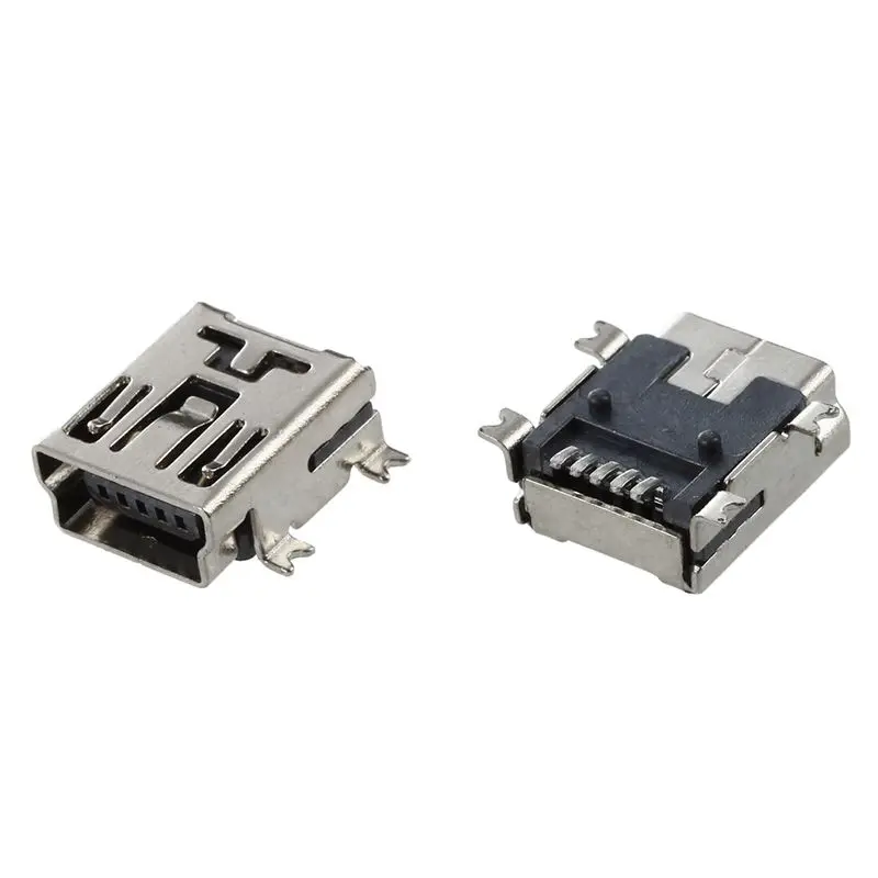 Замена мини Тип USB B Женский 5 Pin держатель для печатной платы Джек Зарядное