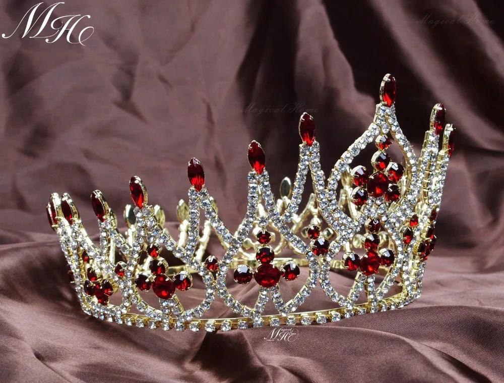 Роскошная нарядная большая корона Miss круглая Свадебная Тиара для невесты
