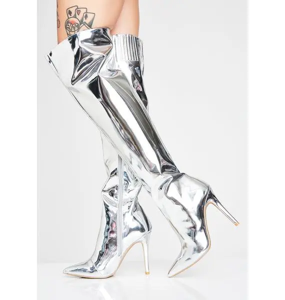 Женские повседневные праздничные сапоги высокие выше колена в стиле панк с