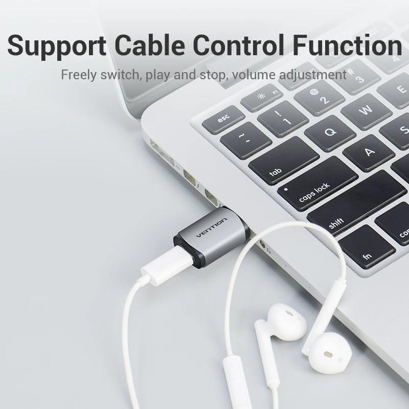 Внешняя звуковая карта USB Vention для ноутбука PS4 Type C с золотым покрытием| |