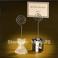 fashion design high quality bride and groom place card holders wedding favour supply 100 pairslot200pcslot free shipping