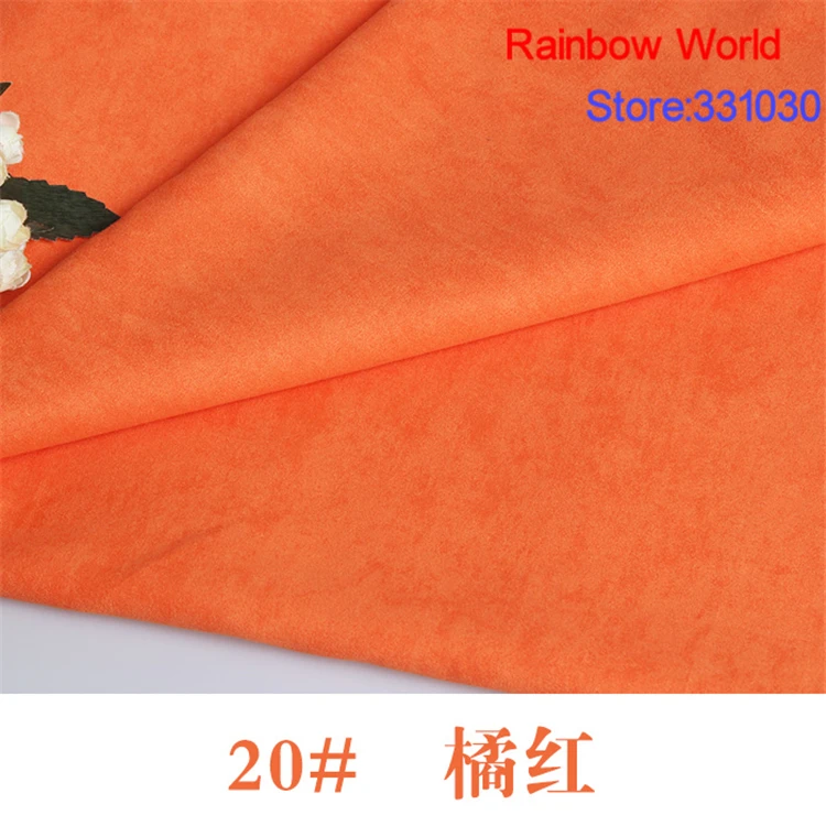 20 # оранжевая тонкая замшевая ткань для самостоятельного шитья дивана подушки