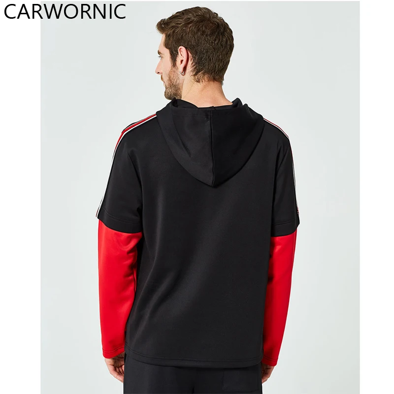 CARWORNIC 2018 Мода Хип-хоп толстовки Для мужчин Повседневное осенний пуловер с