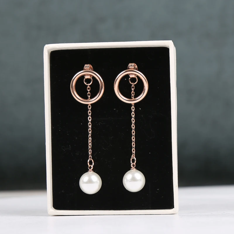 YUN RUO новинка 2019 года модные круглые жемчужины Женская Роза подарок на день