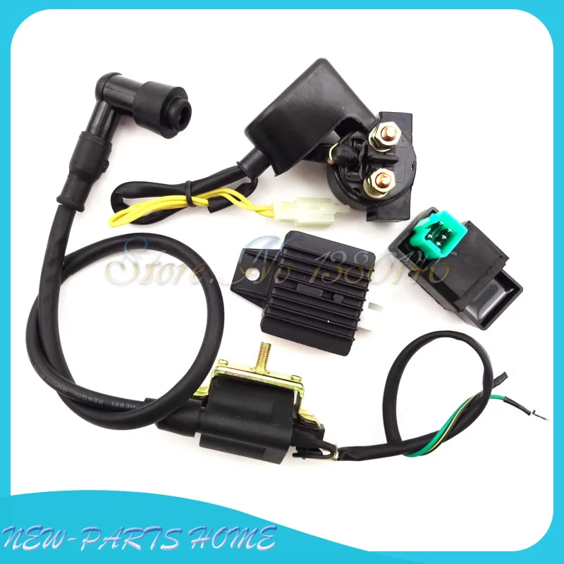 Катушка зажигания AC CDI Регулятор выпрямителя релейный комплект для китайских 50cc