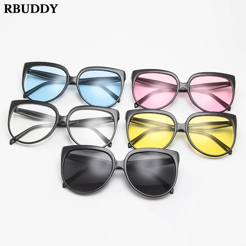 RBUDDY Новые Солнцезащитные очки женские и мужские пластиковые 2019 Ретро кошачий