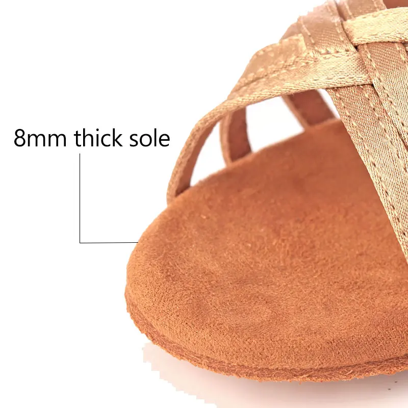 Children's Latin Ballroom Dance Shoes Salsa Adult Professional Performance Girls Dancing Shoes Beginner Tango Kids 3cm Low Heels