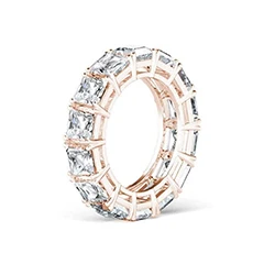 Rose Gold Plated LESF роскошные женские микро Pave 8 Ct 3A циркониевое кольцо из стерлингового серебра 925 Юбилей обручальные кольца принимает Частный заказ - Цвет основного камня: Rose Gold Plated