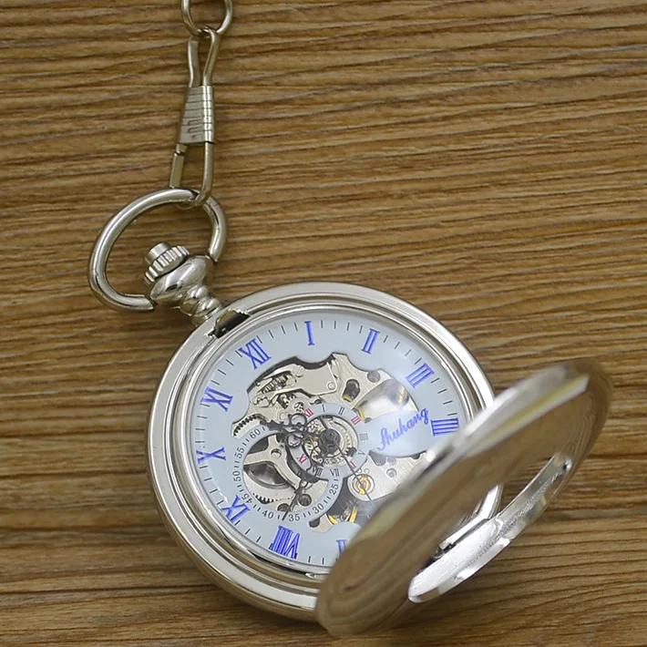 Оптовая продажа модные автоматические механические карманные часы с