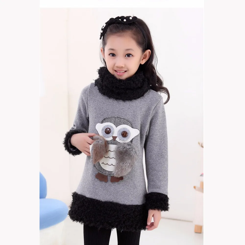 2017 г. Зимняя Подростковая футболка свитер Детская для девочек с изображением