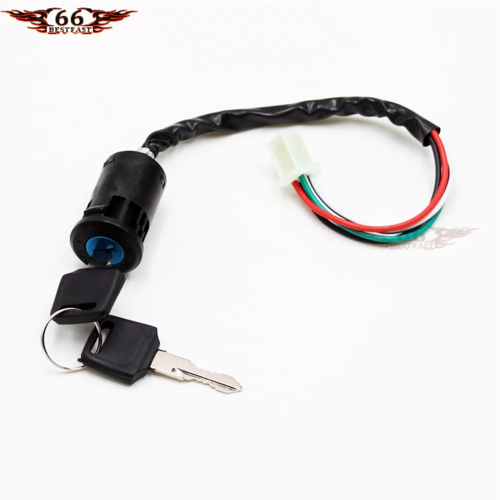 4 провода с переключателем зажигания для мотоцикла карманный мотоцикл Байк