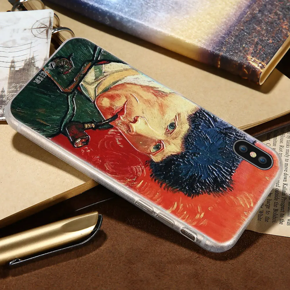 Чехол для телефона CASEIER Van Gogh iPhone 6 6s Plus мягкие силиконовые чехлы X 7 8 чехол с