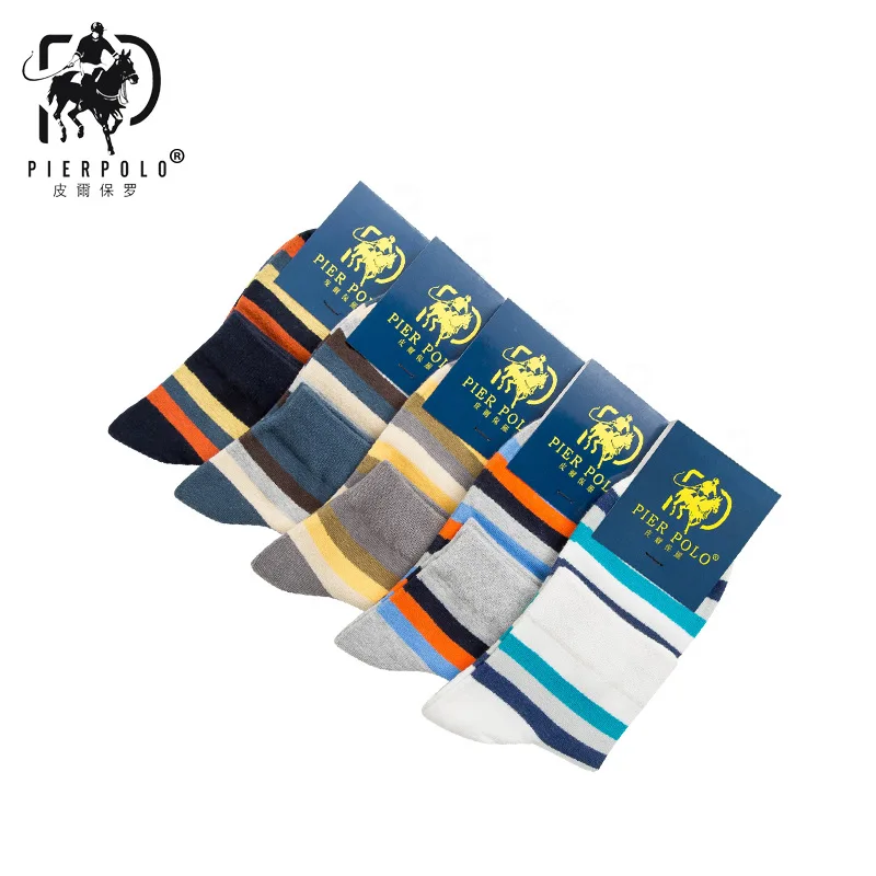 5 пар/лот Для мужчин Носки из чистого хлопка без подарочной коробке красочные