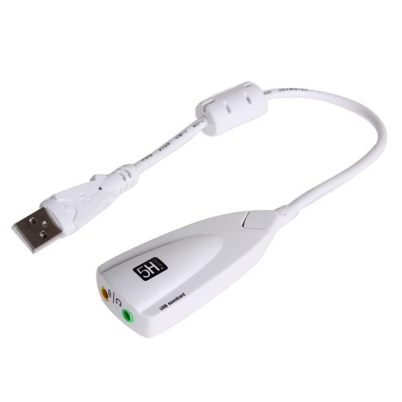 USB звуковая карта 5HV2 Внешний 2 0 для 3D виртуальной аудио гарнитуры микрофон 7 1