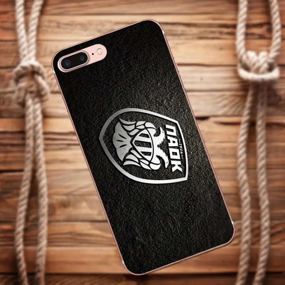 Vvcqod Paok Fc Thessaloniki For Apple iPhone 4 4S 5 5C 5S SE 6 6S 7 8 Plus X Moto G G2 G3 TPU Custom Design | Мобильные телефоны и