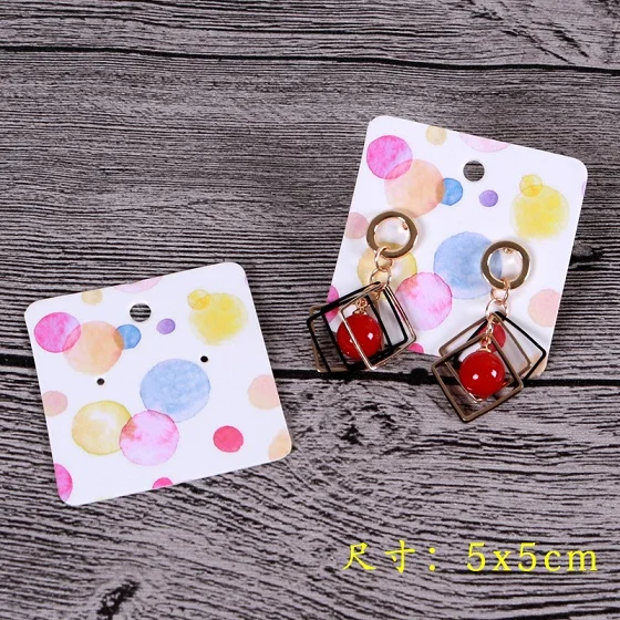 5x5cm circle 100 шт./лот, цветные серьги, карты, много размеров, ювелирные открытки, бумажные серьги, карты в ювелирной упаковке, винтажная классическая Карта - Цвет: 5x5cm circle