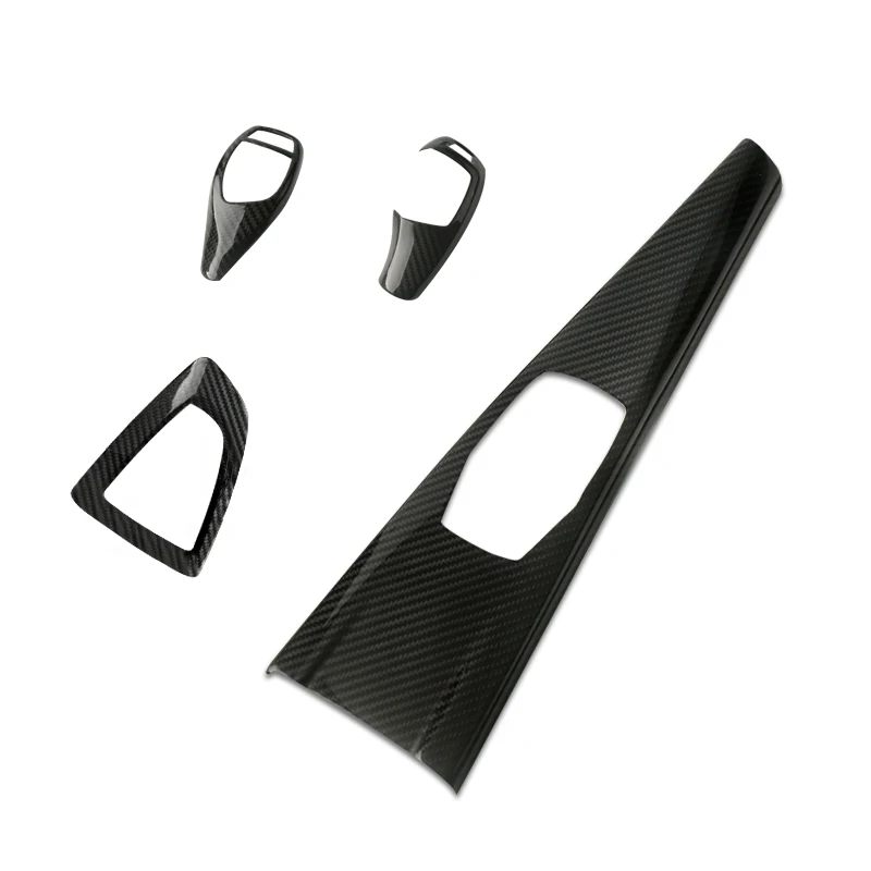 Car Styling Interior Carbon Fiber Gear Shift Knob Cover Multimedia Button Panel Trim Sticker For BMW F30 F32 F34 F36 Accessories |