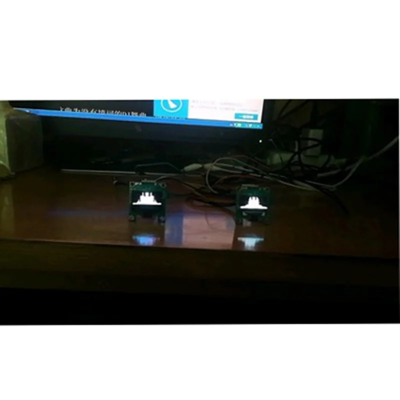 Lusya 0,96 дюймов OLED спектра Дисплей анализатор MP3 ПК усилитель звуковой индикатор уровня музыкальным ритмом анализатор Измеритель VU G7-001