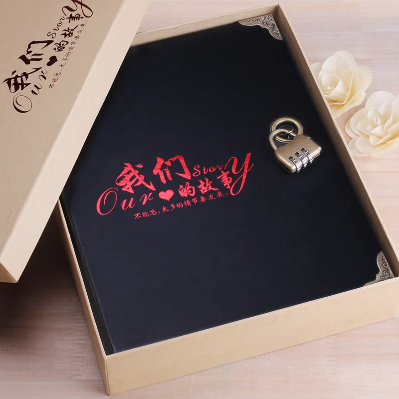 10-дюймовые бумажные фотоальбомы сделай сам альбом с кодовым замком подарки для