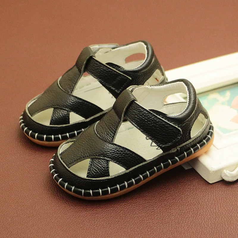 

2020 Baby Boy Sandals Baby Girl Shoes Genuine Leather Soft Soles Toddlers Anti-skid Summer Shoes Yellow Girls Shoes