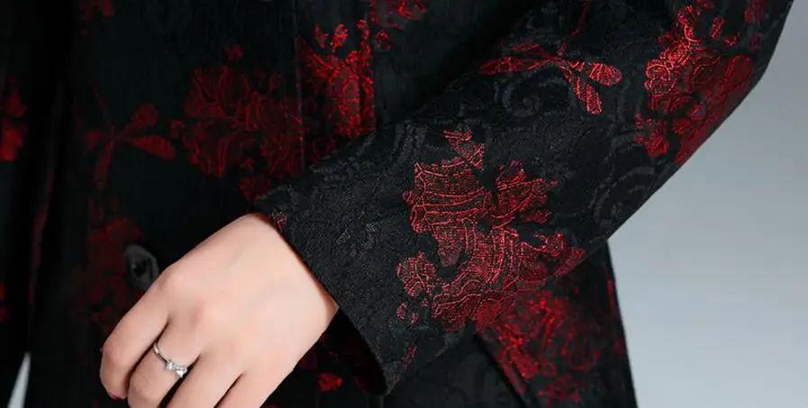 Женский тренчкот с принтом в виде моральной морали|lace trench coat|fashion coattrench coat |