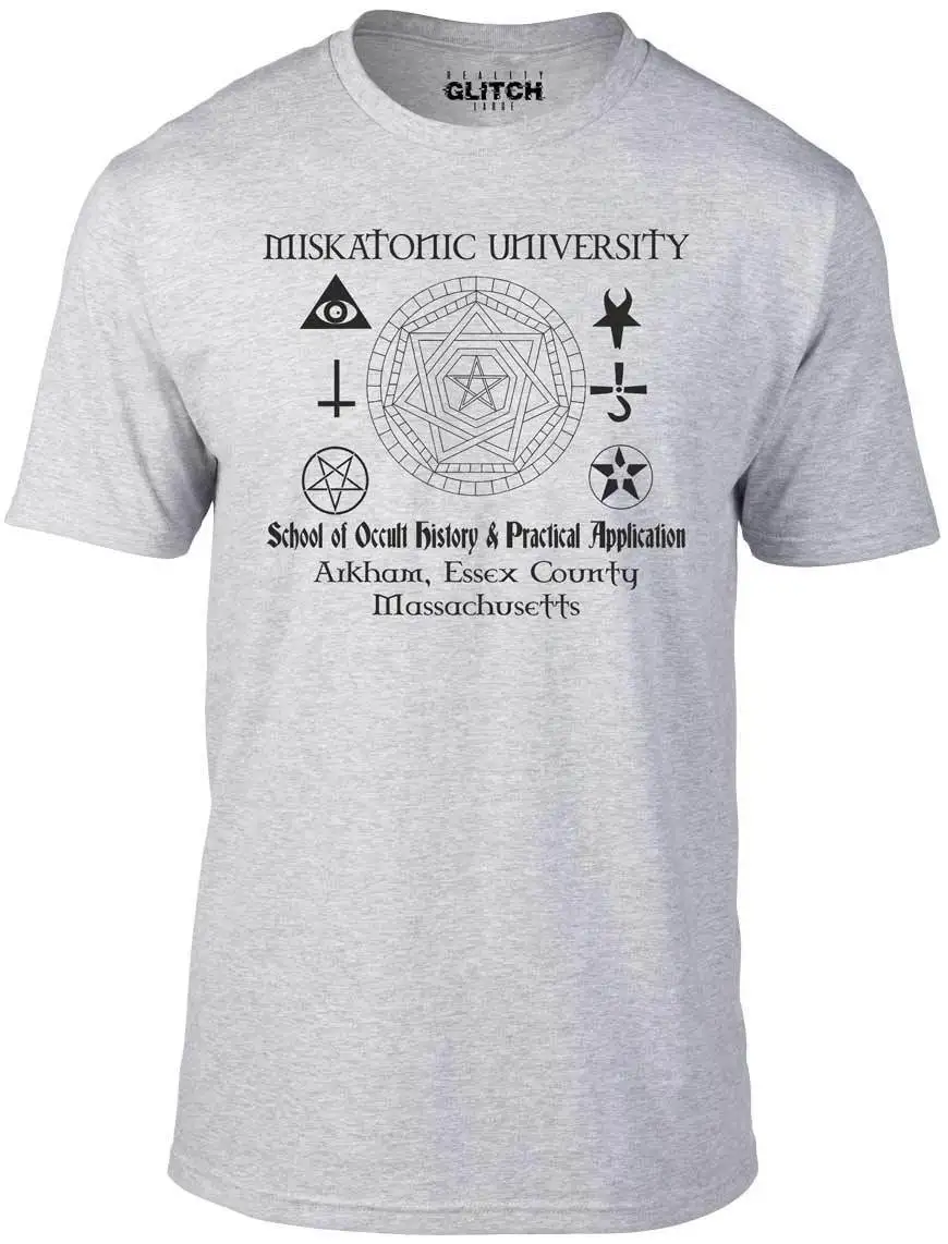 Miskatonic Uni оккультная история Футболка Ретро футболка loveccraft horror weird USA Cool casual pride