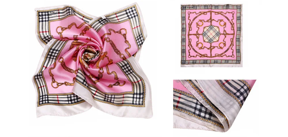 LING / фарфор печать площади шелковый шарф женский ladies scarf，женщина любимая сатинировки ожерелье шелковые платок бандана прямых продаж 53* 53 см#1064