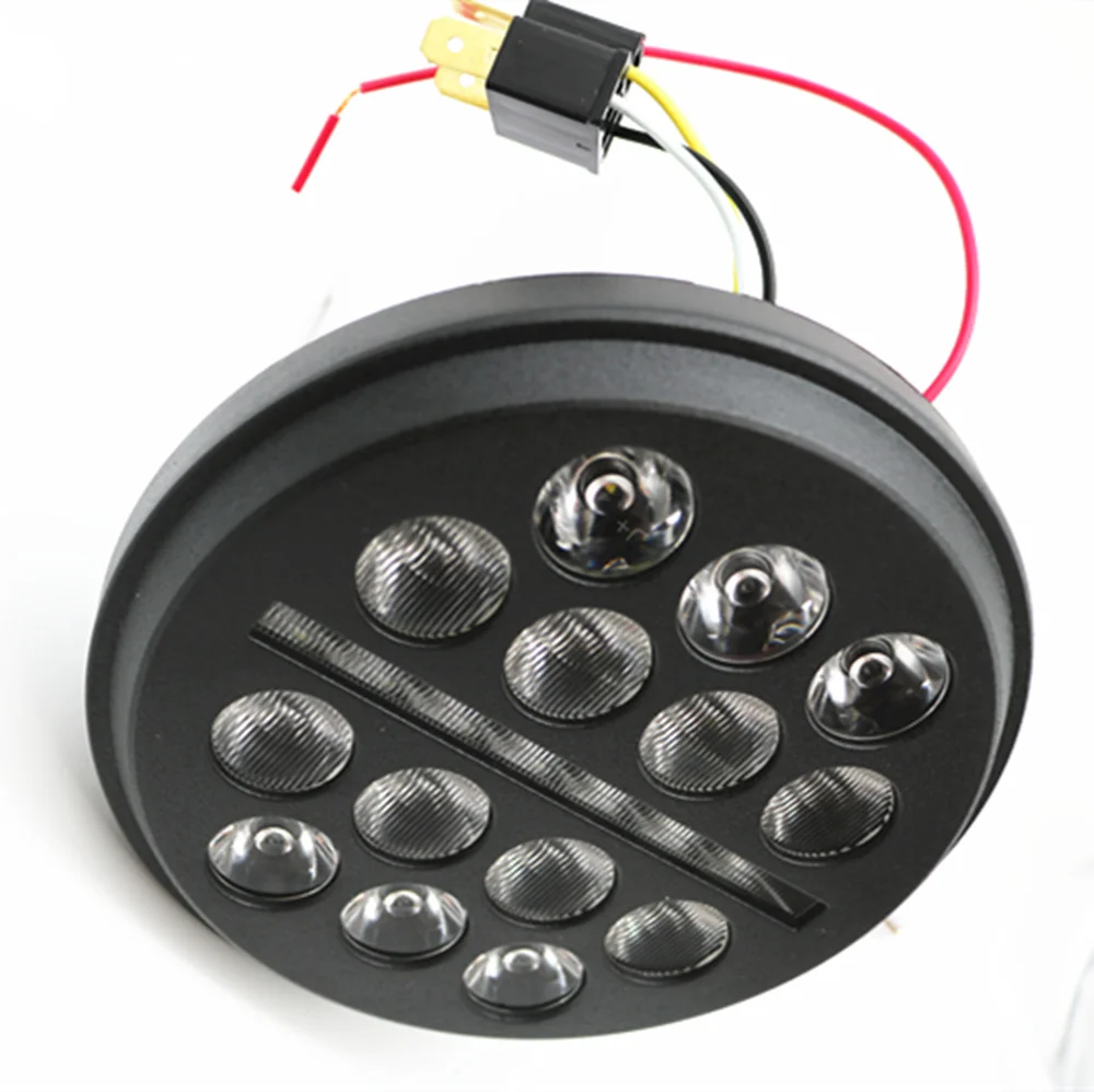 5 3/" светодиодные фары мотоцикла для светодиодных фар DRL angel eye led 5,75" для sportster 883