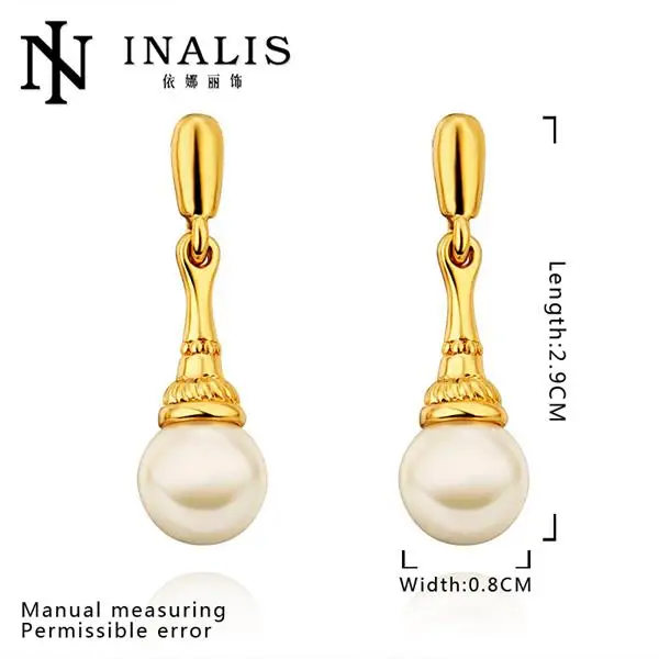E851 Wholesale Nickle Free Antiallergic 18K Real Gold Plated Earrings For Women New Fashion Jewelry Shipping | Украшения и