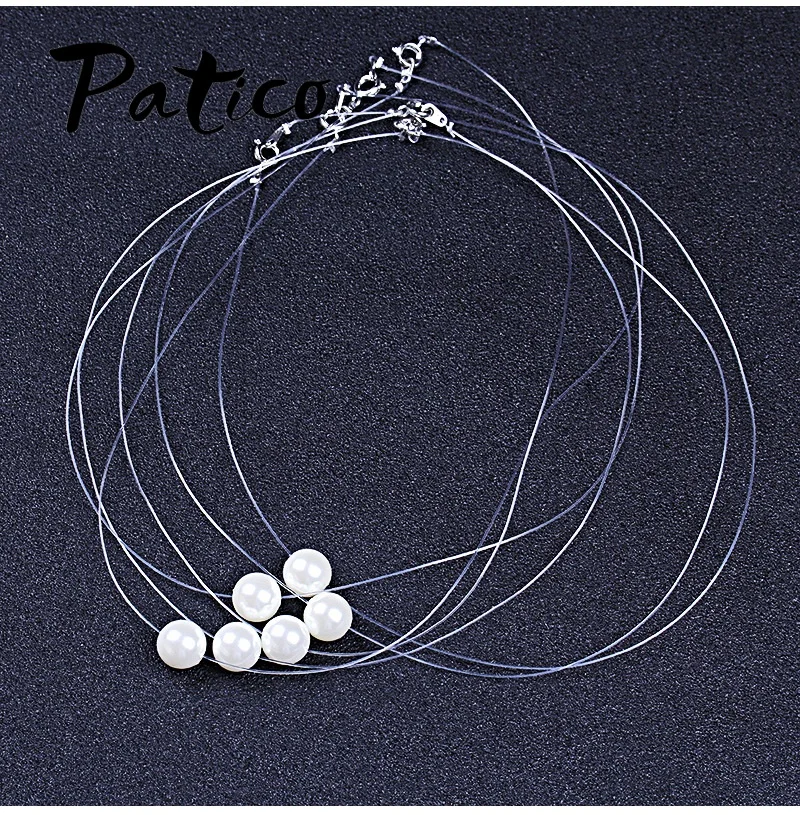 Женское короткое вечерние жерелье из серебра 925 пробы с жемчугом|fashion necklace|necklace