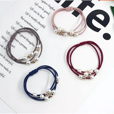 5 шт. аксессуары для волос жемчужные эластичные резинки кольцо головной убор