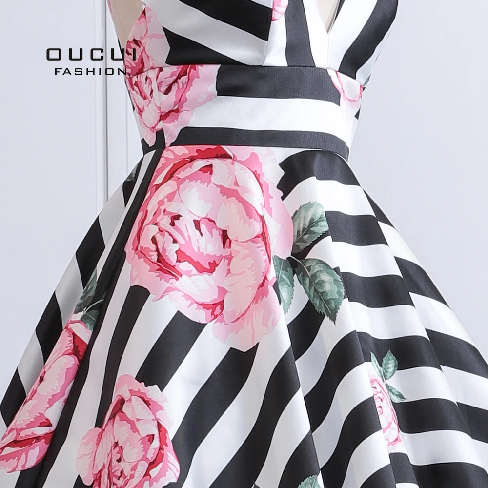 

2019 Floral Print Ball Gown Prom Dresses Floor Length Party Dress vestidos de fiesta largos elegantes de gala OL103508