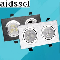 led downlight 12w 20w 28w square double led ceiling dimmable epistar led ceiling lamp recessed spot light downlight 110v 220v