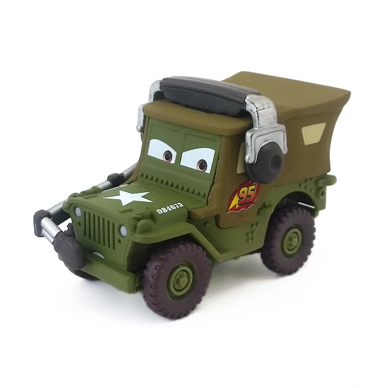 Disney Pixar Cars Sarge с гарнитурой металлическая литая под давлением игрушечная машинка 1:55 детские подарки Свободные абсолютно новые и