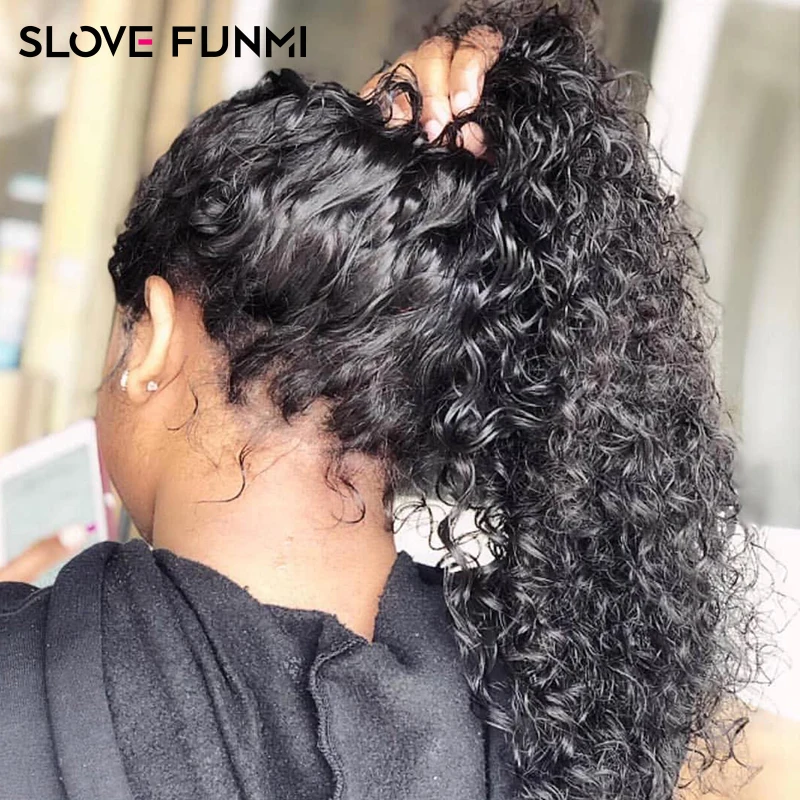 Slove Funmi 360 парики на шнуровке бразильские волосы Remy кудрявые человеческие парики 150% плотность толстые отбеленные узлы и предварительно сорванные