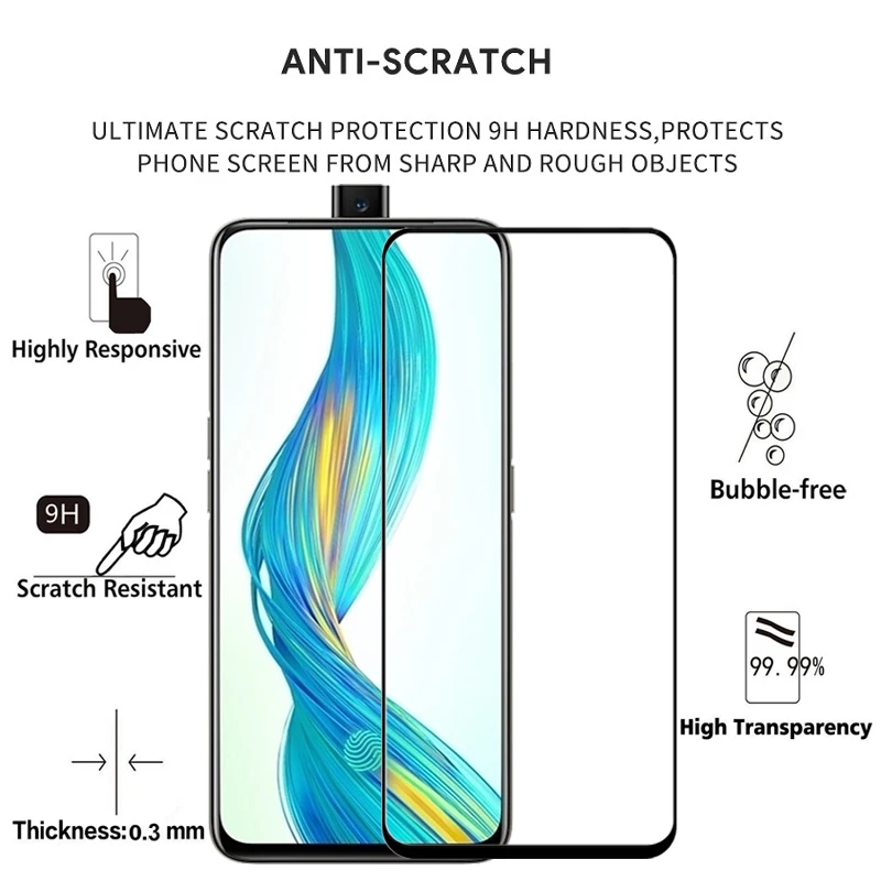 2 шт полное покрытие экрана протектор Закаленное стекло для OPPO Realme X 6 53 &quot9 H
