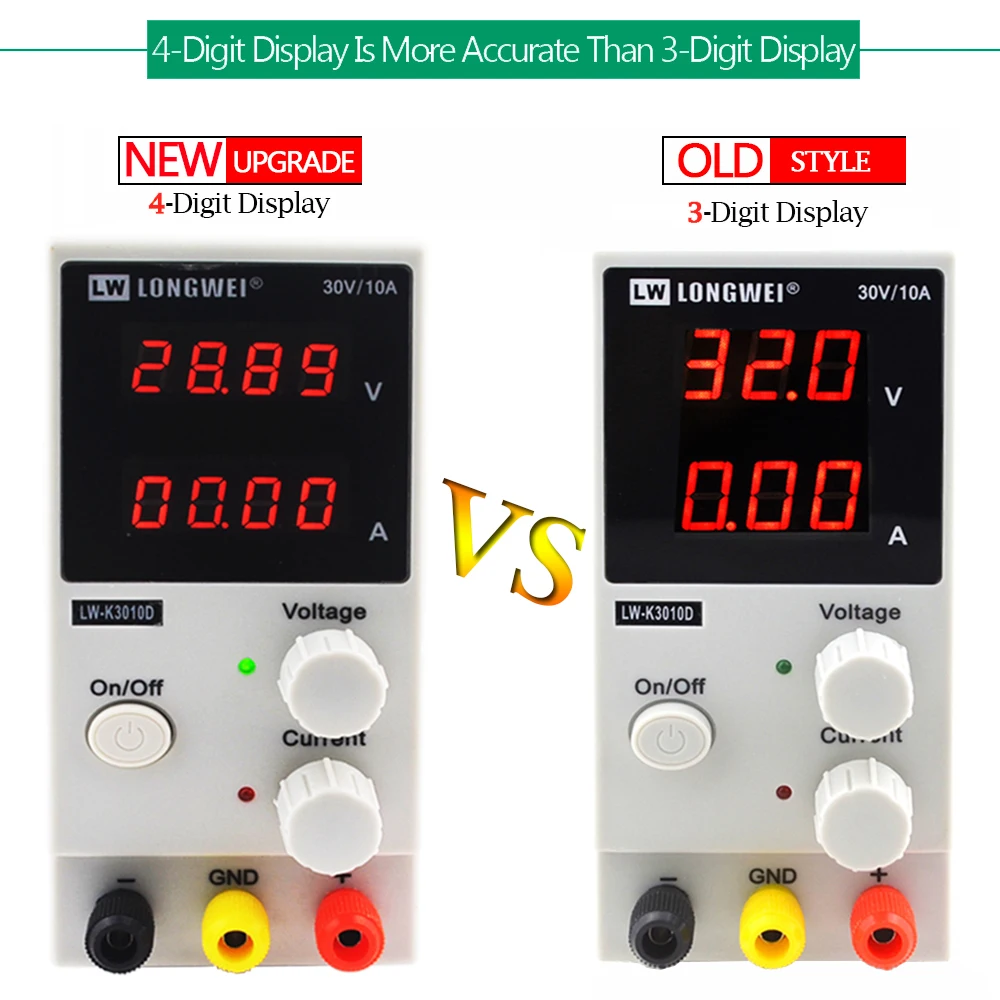 Обновление K3010D источник питания постоянного тока 4-разрядный дисплей Ремонт паяльная Регулируемый источник питания постоянного тока мальчика юноша лаборатории выключатель питания 30В 10A