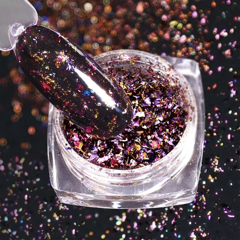 10 BeautyBigBang 1 коробка для ногтей, блестящая пудра для ногтей, алюминиевые блестки, 0,2 г, яркие блестки, сделай сам, для украшения ногтей, пудра - Цвет: 10