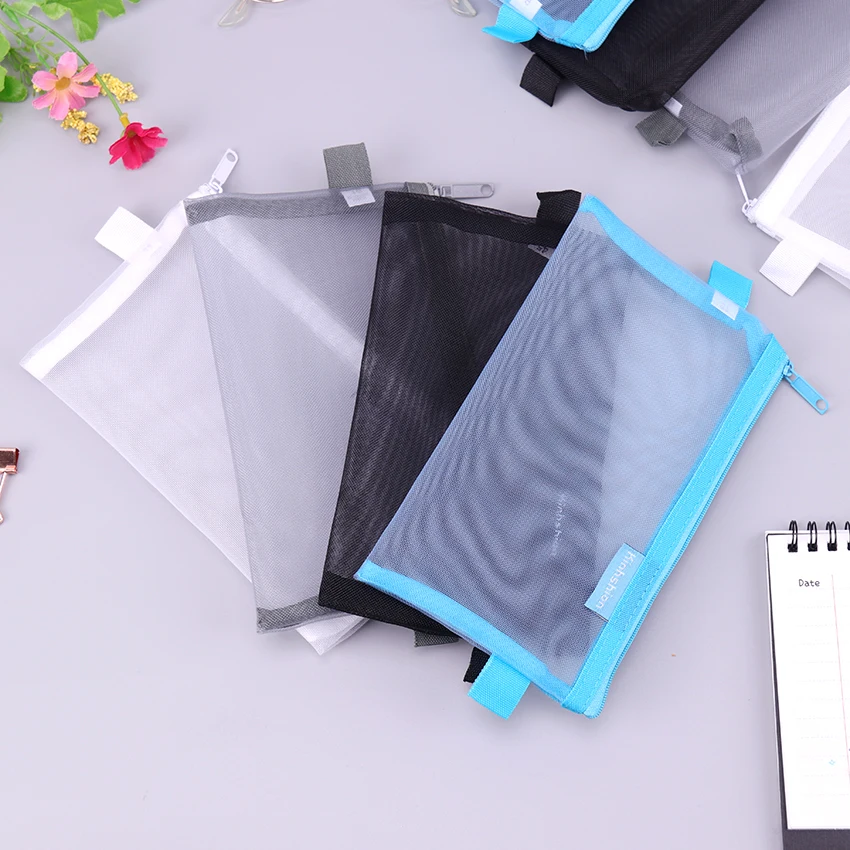 

Creative Pencil Case Transparent Mesh School Pencil Box Pencilcase Pencil Bag for Kids Learning School Supplies Stationery