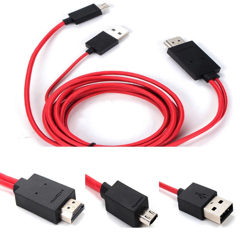 11-контактный Поворотный hdmi HD линия micro usb конвертер для Samsung S5/S4/S3 мобильный