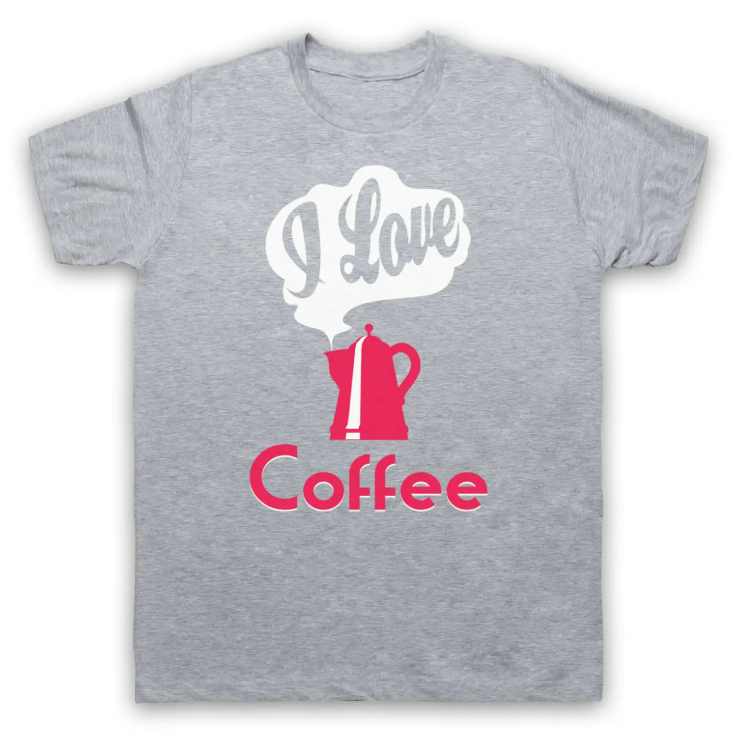 Мужские летние повседневные футболки с коротким рукавом и надписью I Love Coffee |