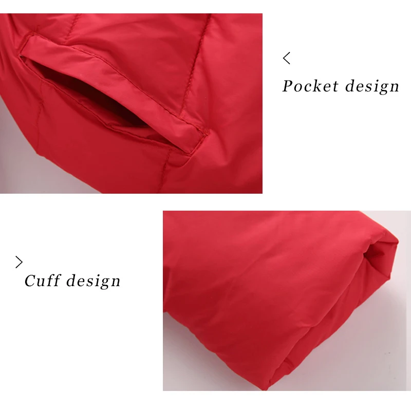 Пуховик для девочки Толстая теплая парка с меховым капюшоном зимняя детская