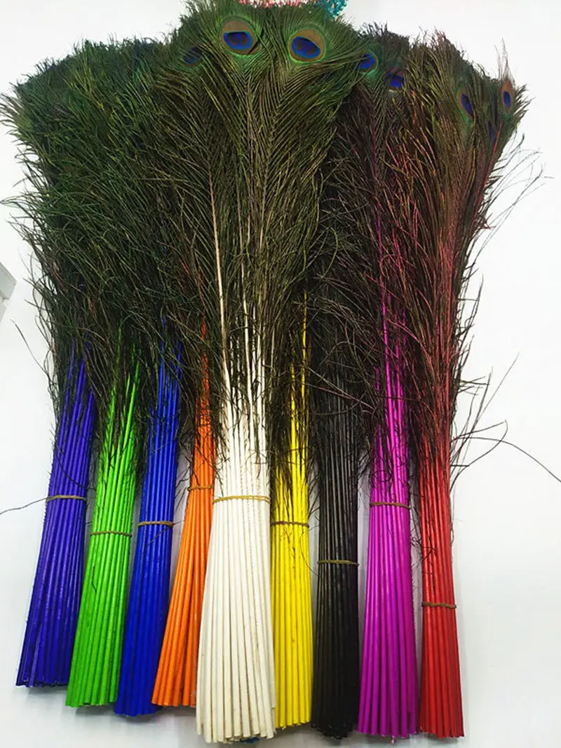 Оптовая продажа 20 шт красивые натуральные перья павлина Глаза 70 80 см/28 32