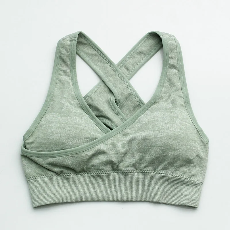 

NORMOV Bras For Women Black Camouflage Sports Seamless Bra Sexy Women Fitness Bra Gym Clothing