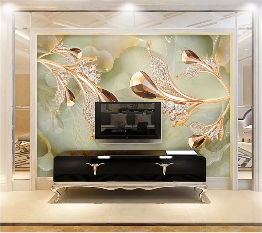 Обои на заказ 3D фотообои стерео Calla Lily ювелирные изделия гостиная фон настенная