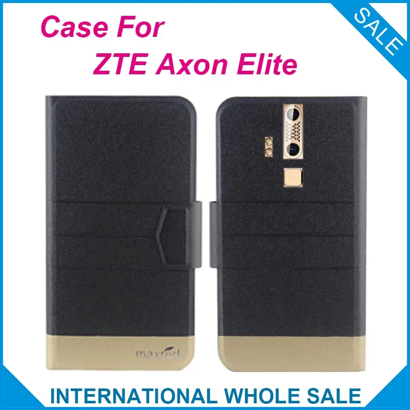 5 цветов Лидер продаж! Модный деловой кожаный эксклюзивный чехол-книжка ZTE Axon Elite с