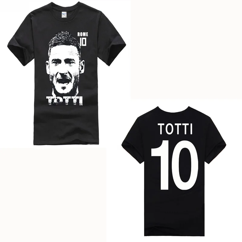 Totti 2018 футболка для футбола из хлопка мужчин с коротким рукавом брендовые Рубашки