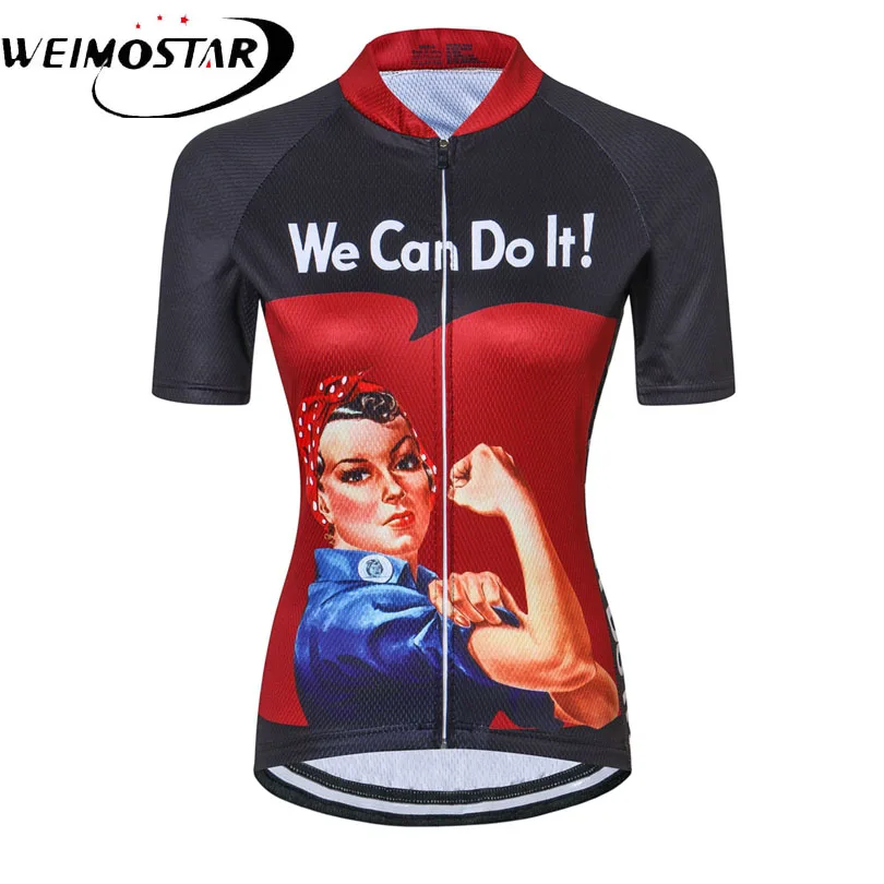 

Weimostar Команда Pro Maillot Ciclismo Велоспорт Джерси для женщин с коротким рукавом велосипедная одежда Дышащая MTB велосипедная Джерси