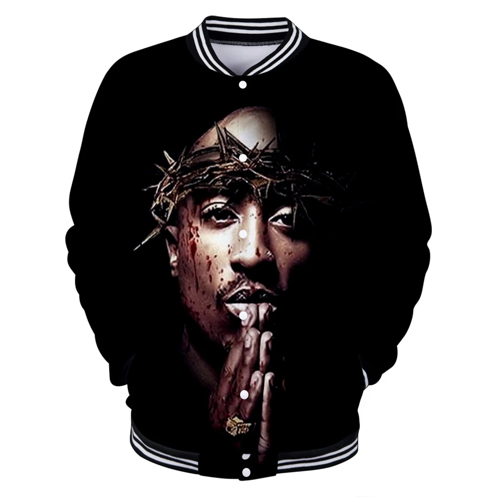 2PAC 3D Мужская ветровка Выкл черно-белая Горячая Kpop зимняя Толстовка Harajuku женская